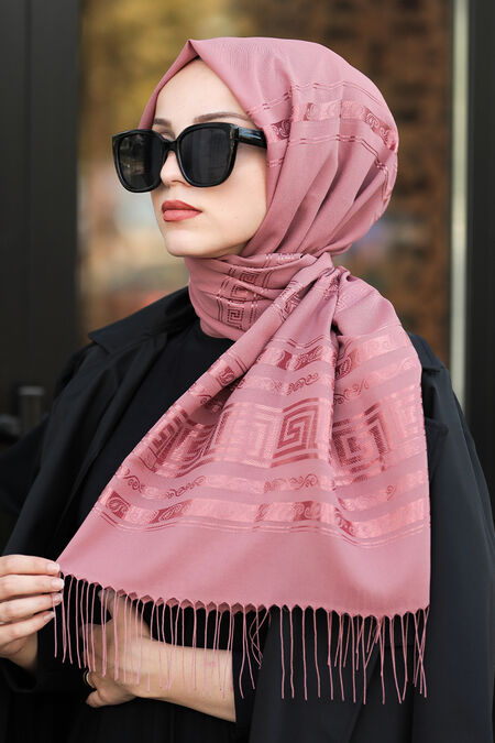 Dusty Rose Hijab Shawl 7546GK - NEVA STYLE
