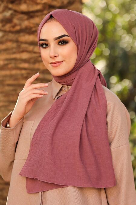 Dusty Rose Hijab Shawl 7563GK - NEVA STYLE