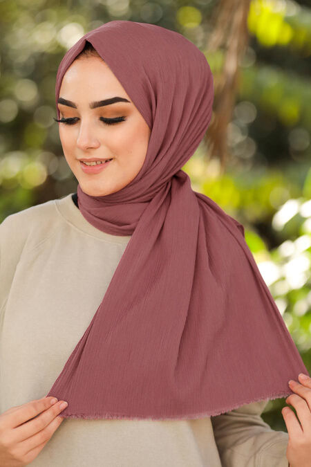 Dusty Rose Hijab Shawl 7571GK - NEVA STYLE