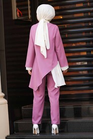 Dusty Rose Hijab Suit Dress 10332GK - 4