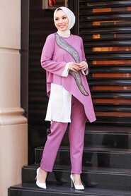 Dusty Rose Hijab Suit Dress 10332GK - 2