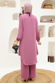 Dusty Rose Hijab Suit Dress 12510GK - 2