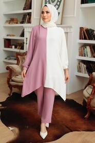 Dusty Rose Hijab Suit Dress 1307GK - 1