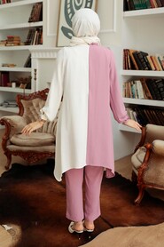 Dusty Rose Hijab Suit Dress 1307GK - 3