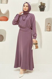 Dusty Rose Hijab Suit Dress 15060GK - 1