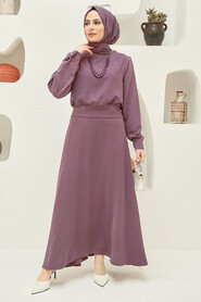 Dusty Rose Hijab Suit Dress 15060GK - 2