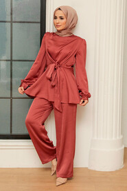 Dusty Rose Hijab Suit Dress 3457GK - 1
