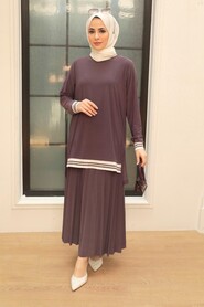 Dusty Rose Hijab Suit Dress 50301GK - 1
