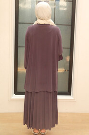 Dusty Rose Hijab Suit Dress 50301GK - 3