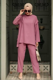 Dusty Rose Hijab Suit Dress 51830GK - 2
