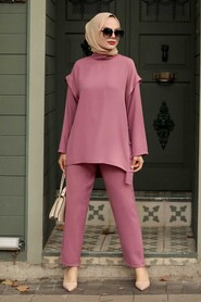 Dusty Rose Hijab Suit Dress 51830GK - 1