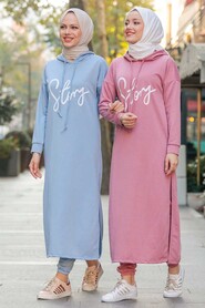 Dusty Rose Hijab Suit Dress 56002GK - 3