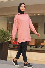 Dusty Rose Hijab Sweatshirt 1596GK - 2