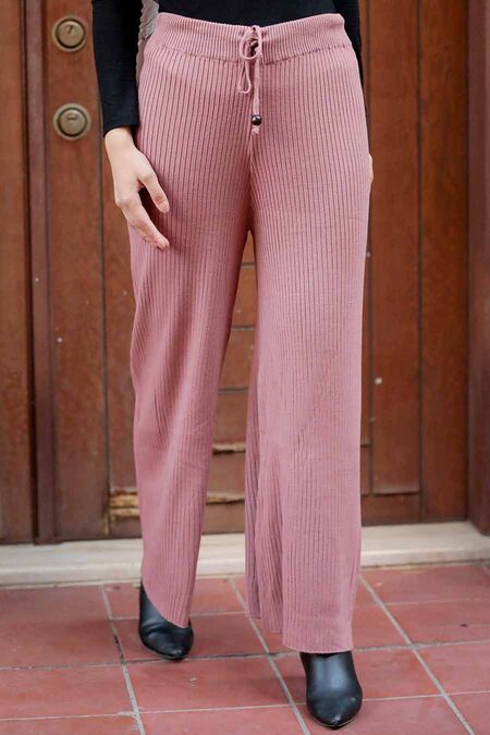 Dusty Rose Hijab Trousers 3101GK - NEVA STYLE