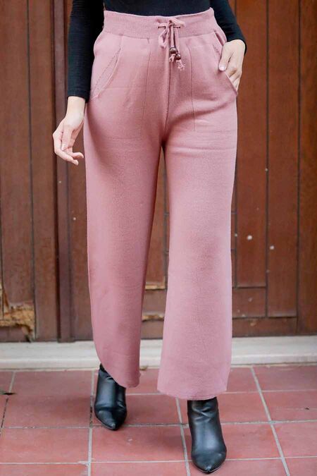 Dusty Rose Hijab Trousers 3107GK - NEVA STYLE