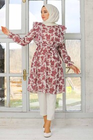 Dusty Rose Hijab Tunic 41332GK - 4