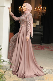 Dusty Rose Modest Bridesmaid Dress 45621GK - 2