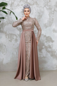 Dusty Rose Modest Bridesmaid Dress 4724GK - 2