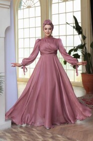 Dusty Rose Modest Evening Gown 4823GK - 2