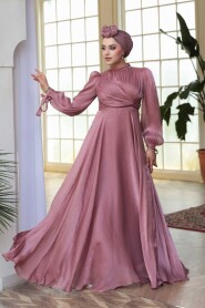 Dusty Rose Modest Evening Gown 4823GK 