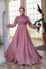 Dusty Rose Modest Evening Gown 4823GK - 3