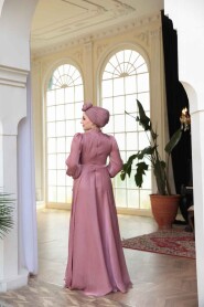 Dusty Rose Modest Evening Gown 4823GK - 5