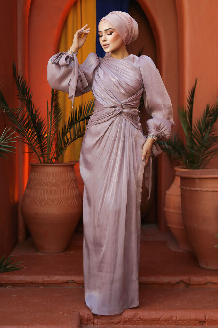 Dusty Rose Modest Gown 47261GK - NEVA STYLE