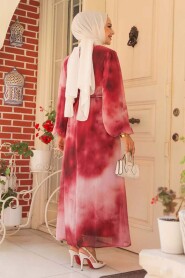 Dusty Rose Modest Long Dress 60992GK - 3