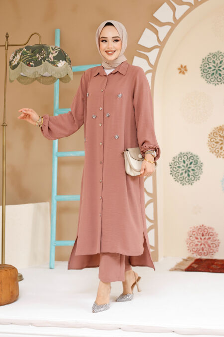 Dusty Rose Plus Size Dual Suit 12082GK - NEVA STYLE