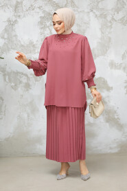 Dusty Rose Plus Size Skirted Dual Suit 10991GK - 2