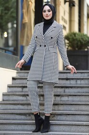 Ecru Hijab Dual Suit Dress 1339E - 1