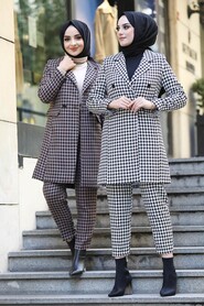 Ecru Hijab Dual Suit Dress 1339E - 4