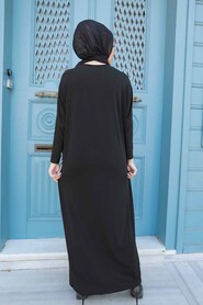 Ecru Hijab Dress 14970E - 2