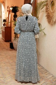 Ecru Hijab Dress 1604E - 3