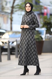 Ecru Hijab Dress 3353E - 2