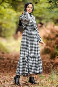 Ecru Hijab Dress 43280E - 1
