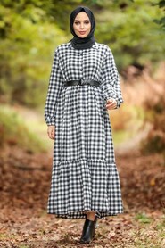 Ecru Hijab Dress 43280E - 2