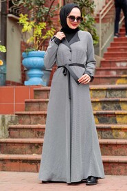 Ecru Hijab Dress 4333E - 1