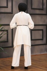 Ecru Hijab Dual Suit Dress 5637E - 2