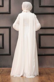  Elegant Ecru Muslim Fashion Evening Dress 2212E - 5