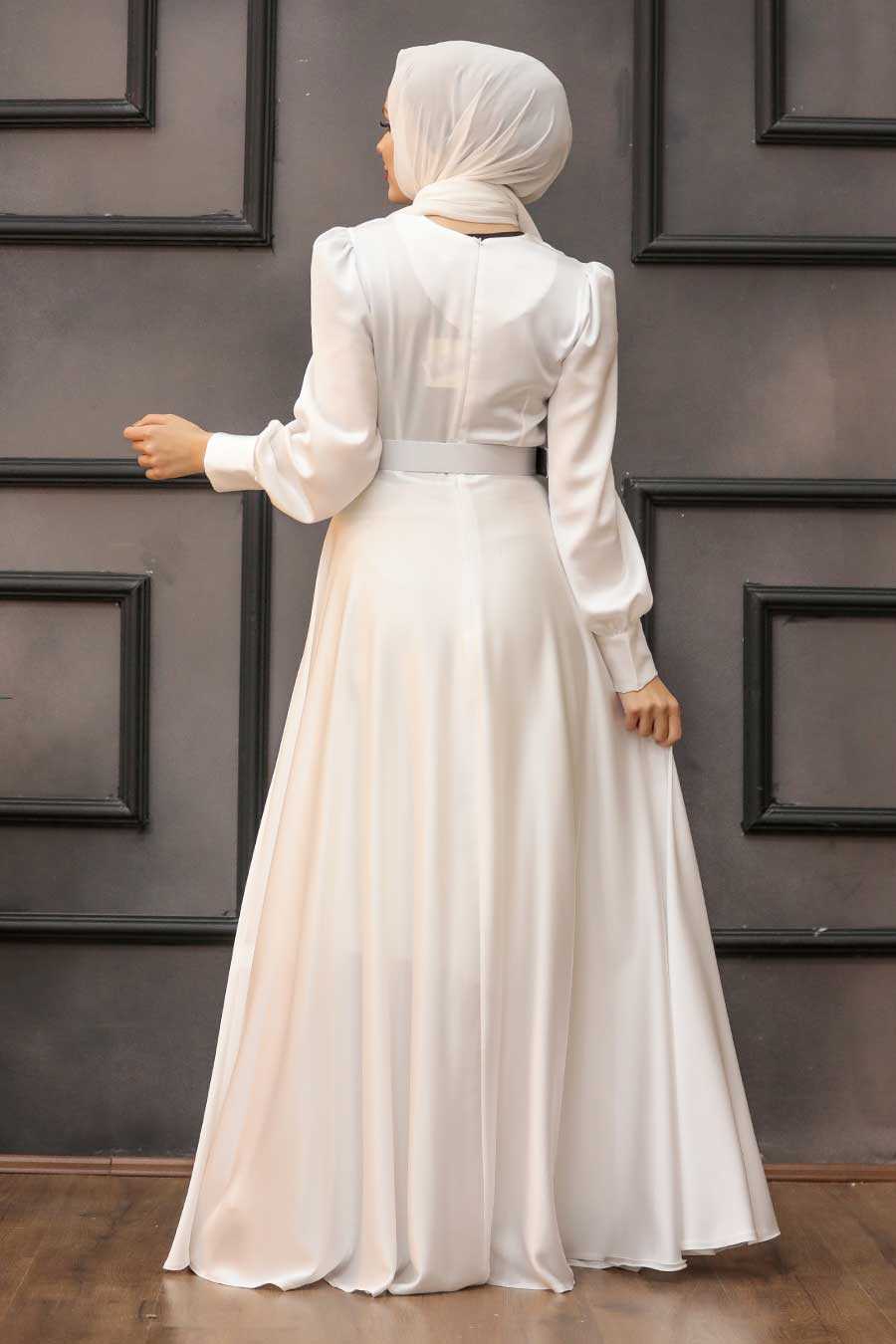 Neva Style - Luxorious Ecru Islamic Wedding Gown 3038E