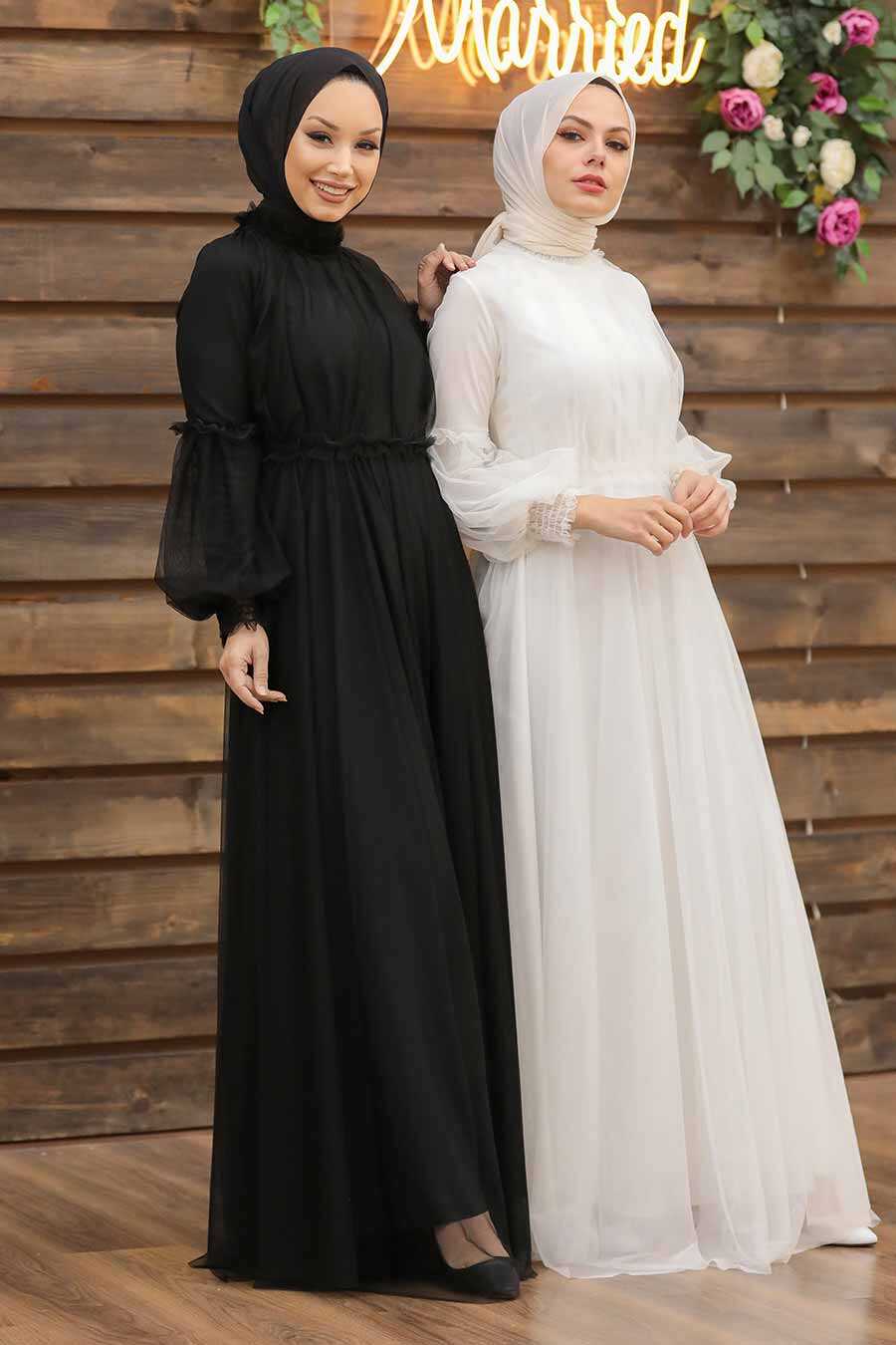 Neva Style - Luxorious Ecru Muslim Wedding Gown 5474E