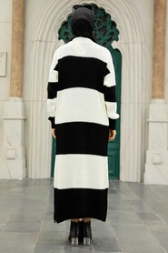 Ecru Hijab Knitwear Cardigan 987E - 4