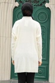 Ecru Hijab Knitwear Tunic 20132E - 3