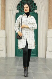 Ecru Hijab Shirt 12715E - 2