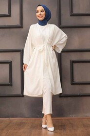 Ecru Hijab Suit 51630E - 1