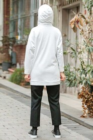 Ecru Hijab Sweatshirt 2394E - 2