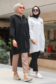 Ecru Hijab Sweatshirt 6165E - 2