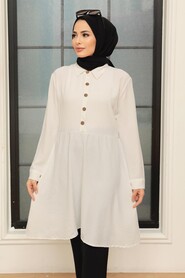Ecru Hijab Tunic 1050E - 2