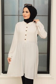 Ecru Hijab Tunic 1050E - 1